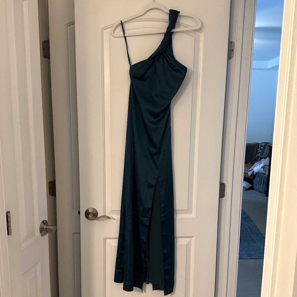 Free people emerald green long formal dress